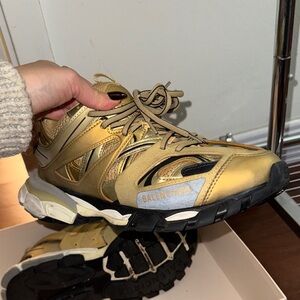 Balenciaga Metallic Gold Sneakers